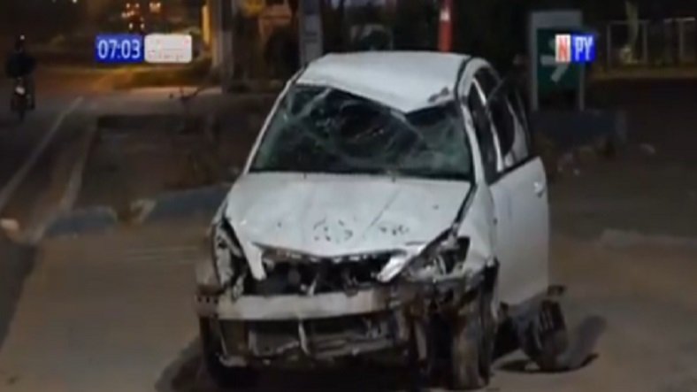 Aparatoso accidente de tránsito en Capiatá